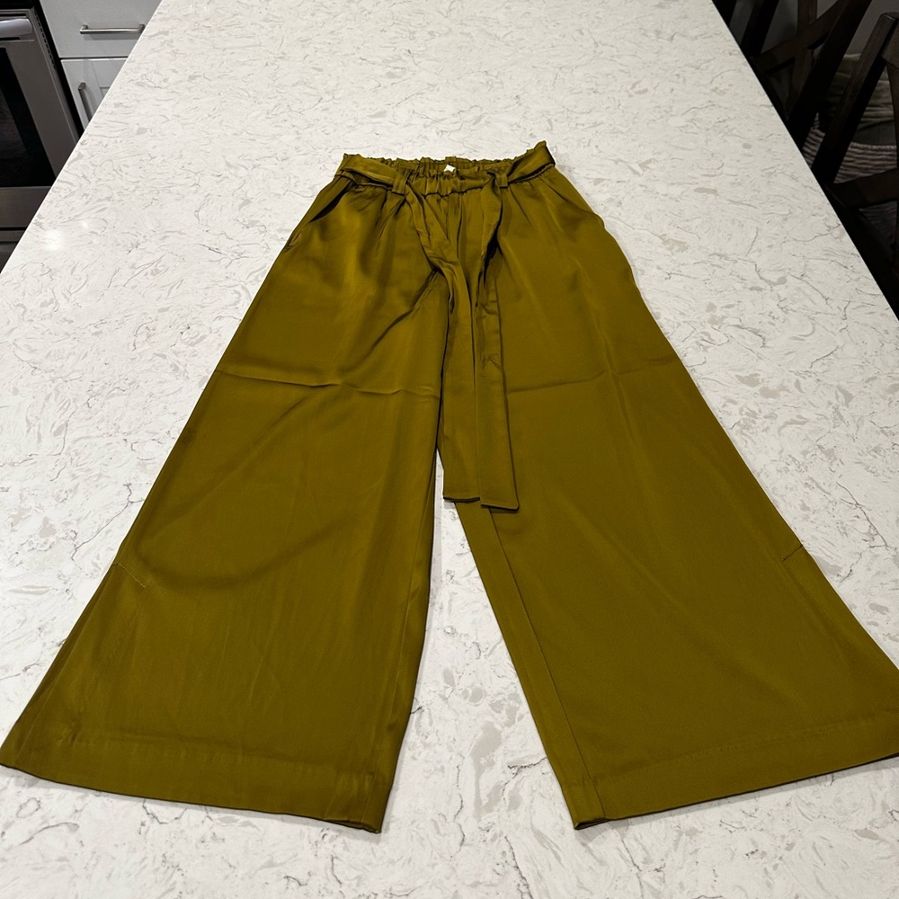 Joie Mustard Wide-Leg Women's Cropped Pants